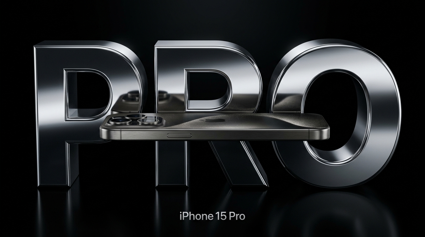 iPhone Pro Metallic 3D Artwork